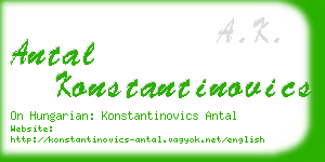 antal konstantinovics business card